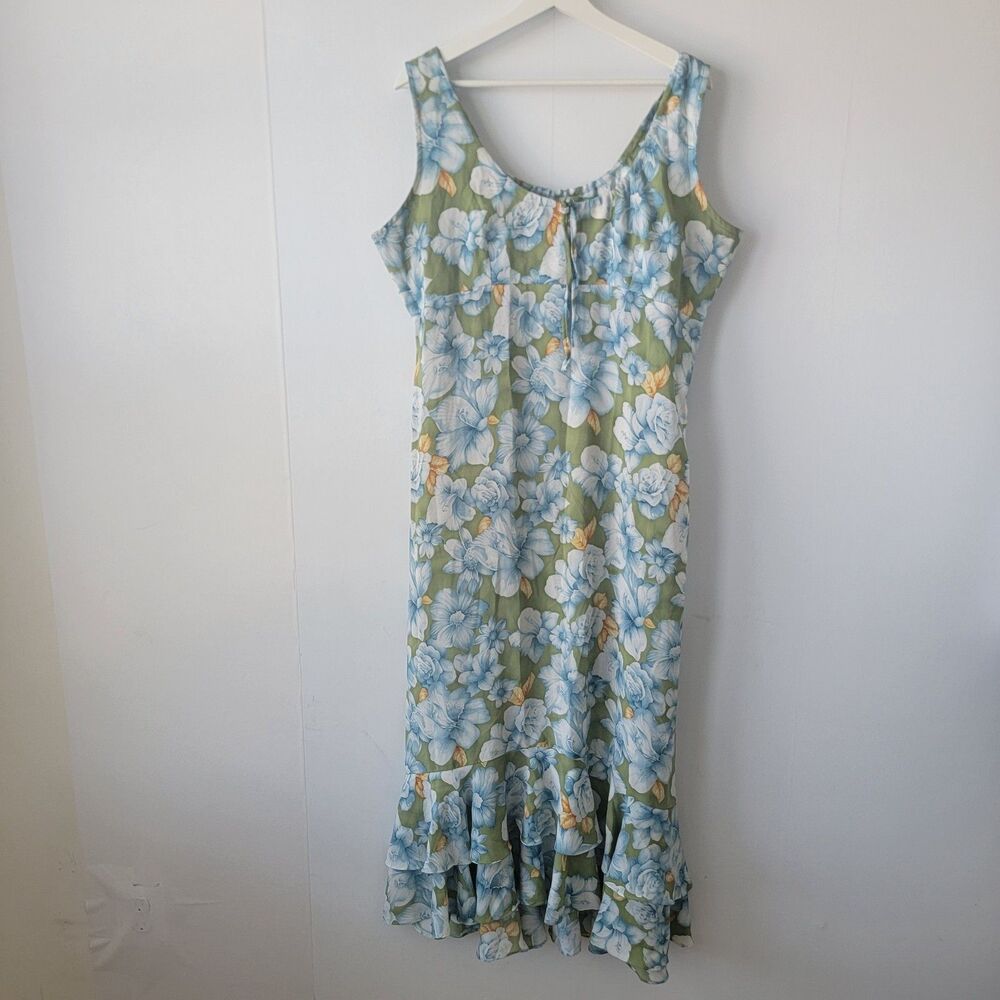 millennium womens floral dress size 18 reffed milkmaid midi sleeveless
